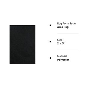 Bright House Solid Color Area Rug Black - 2' x 3'