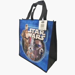 star wars r2d2, c3po, & bb8 themed, reusable tote bags for kids, teens, and adults! great for parties, birthdays, field trips, school activities, and so much more!