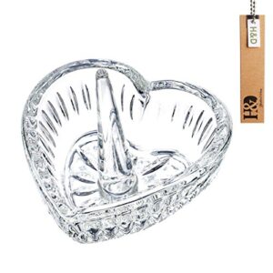h&d crystal ring holder dish