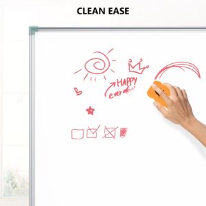 Lockways Magnetic Dry Erase Board, 36 x 24 Inch Magnetic Whiteboard White Board, 1 Dry Erase Markers, 2 Magnets for School, Home, Office