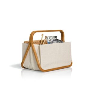 prym fold & store, gray craft storage basket, 45 x 27 x 37 cm, natural
