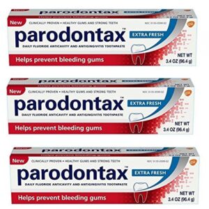 Parodontax Extra Fresh Toothpaste for Bleeding Gums, 3.4 Oz (Pack of3)