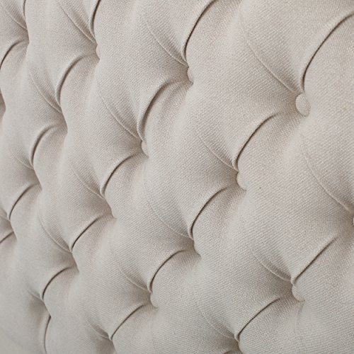 Christopher Knight Home CKH Fully Upholstered Fabric Bed Set, Queen, Ivory