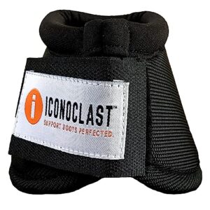 iconoclast horse bell boots black m