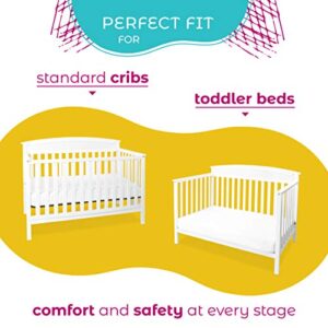 Milliard Premium Memory Foam Hypoallergenic Infant Crib Mattress and Toddler Bed Mattress with Waterproof Cover, Flip Dual Stage System, Updated Cover 2021-27.5 inches x 52 inches x 5.5 inches