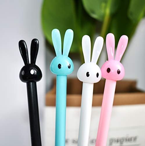 12 Pack Cute Bunny Rabbit Gel Ink Pen 0.5mm Kawaii Office Supplies for Student Easter Christmas