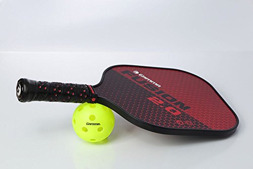 GAMMA Sports 2.0 Pickleball Paddles: Mens and Womens Textured Fiberglass Face Pickle-Ball Racquet - Indoor and Outdoor Racket: Fusion Red, ~8 oz