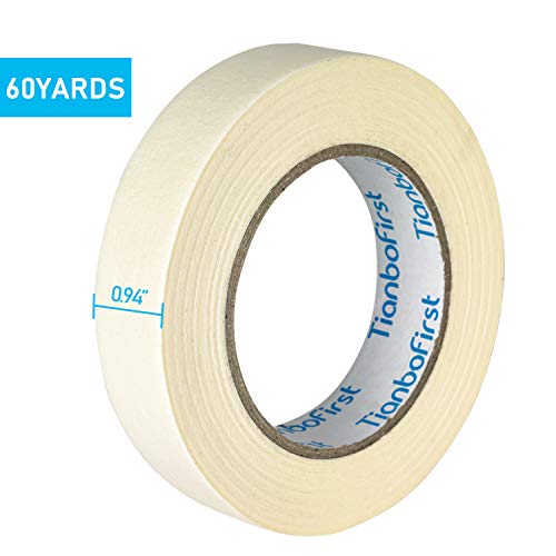 General Purpose Masking Tape for Home and Office, 0.94-Inch x 60 Yards, 9 Rolls, Beige by TIANBO FIRST