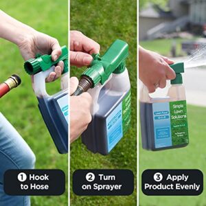 Superior 15-0-15 Liquid Fertilizer Nitrogen & Potash Lawn Food - Concentrated Spray- Any Grass Type- Simple Lawn Solutions Green, Growth - Humic Acid - Kelp Seaweed - Phosphorus-Free (32 Ounce)