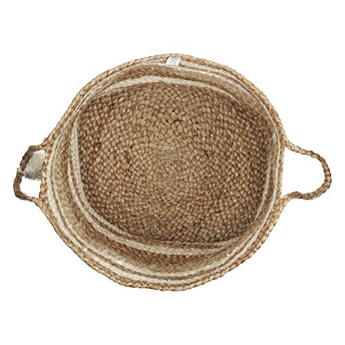 LR Home - BASKE16017NBH017H Montego Storage Basket, 17", Natural Jute