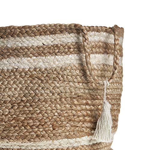 LR Home - BASKE16017NBH017H Montego Storage Basket, 17", Natural Jute