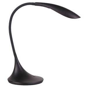 Catalina 19983-000 Modern Adjustable Gooseneck Dimmable LED Desk Lamp, 15.4", Classic Black