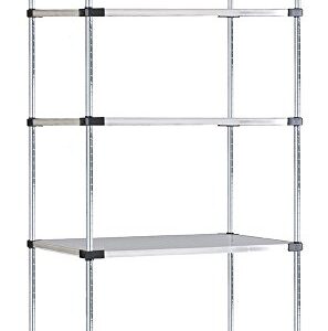 Omega 18" Deep x 36" Wide x 86" High 5 Tier Stainless Steel Solid Starter Shelving Unit