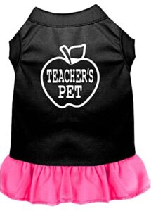 mirage pet products 57-51 xxlbpbpk pink teachers pet screen print dress black with bright, xx-large