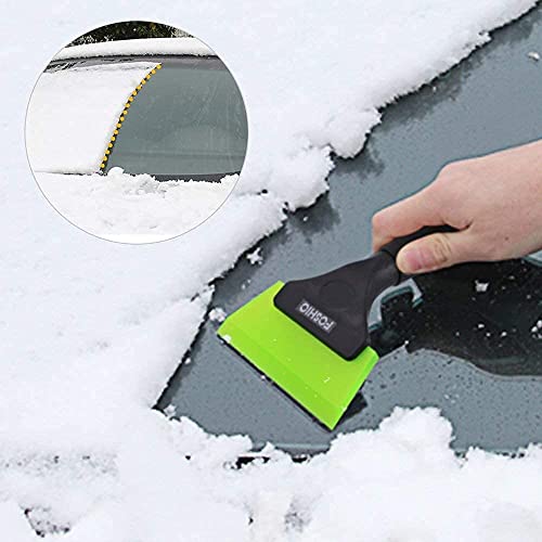 FOSHIO Small Squeegee with 5 Inch Green Rubber Blade Mini Wiper Window Tinting Tools for Mirror Glass Window Cleaner with Non-Slip Handle