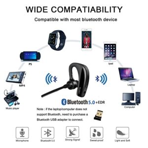 Hyvtom (New Version) Bluetooth Headset,Wireless Business Headphone,in-Ear Earbud with Mic,Compatible with iPhone Android Cell Phones, Hands Free Noise Cancelling Earphone for Driving,Running