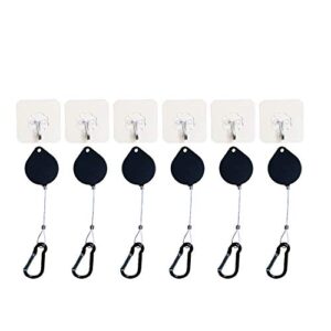 (6 pack) orzero vr cable management compatible for quest 2, quest, rift s, valve index, htc vive, sony playstation or other wired vr games retractable with lanyards and adhesive hooks