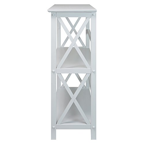 Casual Home 3-Shelf Montego Bookcase, White