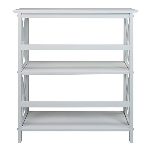 Casual Home 3-Shelf Montego Bookcase, White