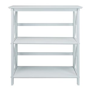 Casual Home 3-Shelf Montego Bookcase, White