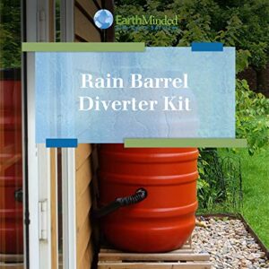 EarthMinded Rain Barrel Diverter Kit - Rain Diverter for 3 x 4 Inch Downspouts, Includes Spigot and Downspout Diverter - Convert Containers into Rain Barrels - Easy to Install