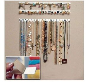 j.c arts 9 in 1 adhesive paste wall hanging storage hooks jewelry display organizer necklace hanger