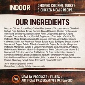 Wellness CORE Grain-Free Chicken, Turkey & Chicken Meal Indoor Formula Dry Cat Food, 11 Pound Bag