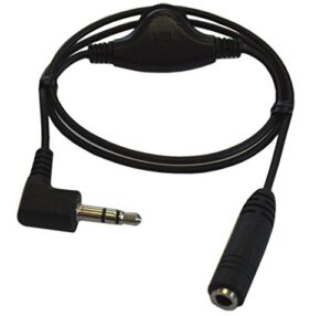mycablemart 10inch 3.5mm in-line volume control adapter for headphone, black