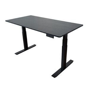 luxor furniture luxor-60 3-stage dual-motor electric stand up desk (stande-60-bk/bo) office furniture, black
