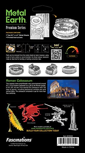 Fascinations Metal Earth Premium Series Roman Colosseum Ruin 3D Metal Model Kit