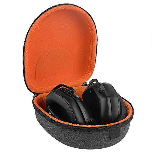 Geekria Shield Headphone Case Compatible with V-Moda Crossfade M-100, Crossfade 2 Wireless, Crossfade XS Case, Replacement Hard Shell Travel Carrying Bag with Cable Storage (Dark Grey)