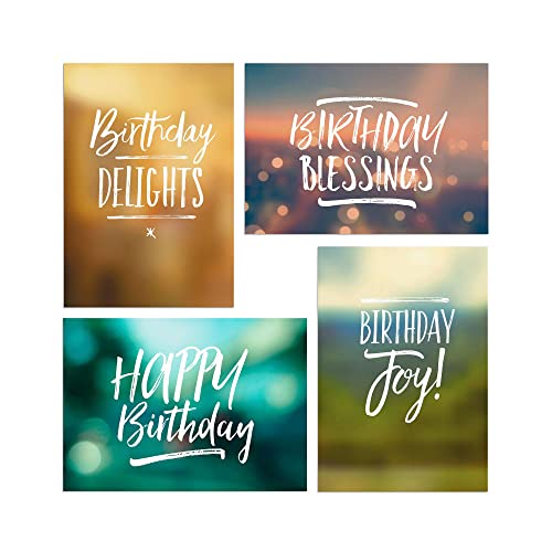 DaySpring - Birthday - Simply Stated - 12 Boxed Cards, KJV (60937),Multi Color