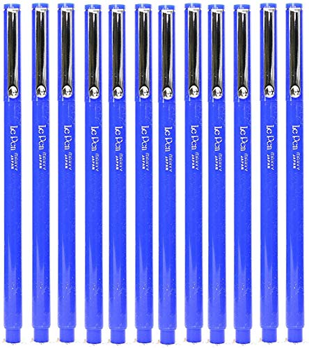 Marvy LE Pen Micro Fine Tip Pens, Blue, Pack of 12