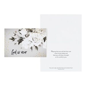 Sympathy - Inspirational Boxed Cards - Black and White Floral