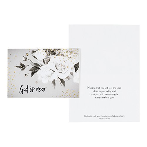 Sympathy - Inspirational Boxed Cards - Black and White Floral