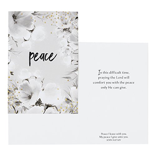 Sympathy - Inspirational Boxed Cards - Black and White Floral