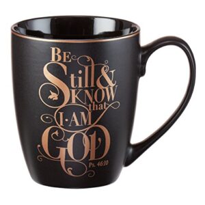 christian art gifts mug be still and know ps. 46:10
