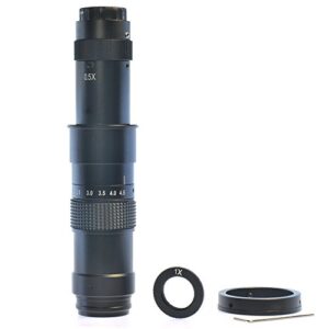hayear hd 0.7x-4.5x 180x zoom c-mount parallel light lens for zoom monocular industry microscope camera glass lens 40mm/50mm ring