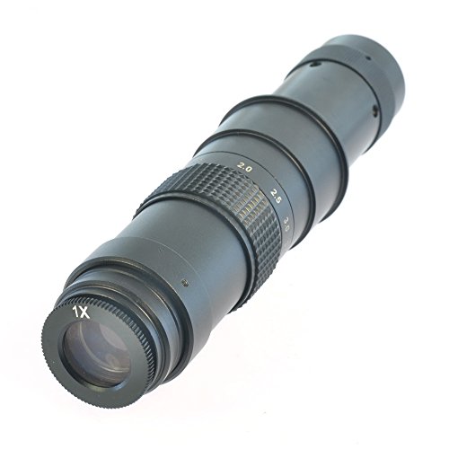 HAYEAR HD 0.7X-4.5X 180X Zoom C-Mount Parallel Light Lens for Zoom Monocular Industry Microscope Camera Glass Lens 40mm/50mm Ring