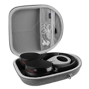 Geekria Shield Headphones Case Compatible with Sony WH-CH720N, WH-CH520, WH-CH710N, WH-1000XM5, WH-1000XM4, WH-1000XM3 Case, Replacement Hard Shell Travel Carrying Bag with Cable Storage (Grey)