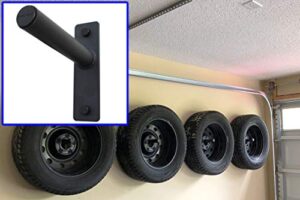 fibrehead fh-4wh flush wheel hangers set - wall mount tire rack alternative grey