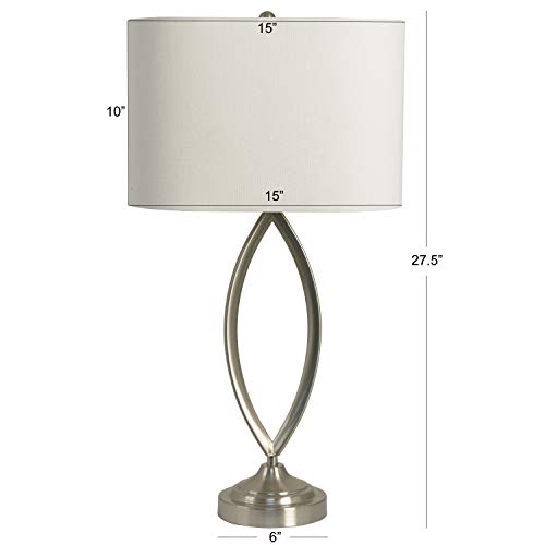 Decor Therapy TL14121 Table Lamp, Brushed Steel