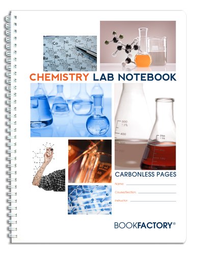 BookFactory Chemistry Lab Notebook - (8.5" X 11") - Scientific Grid Pages, Durable Translucent Cover, Wire-O - Page Size: 8" x 11" (21.6cm x 27.9cm)