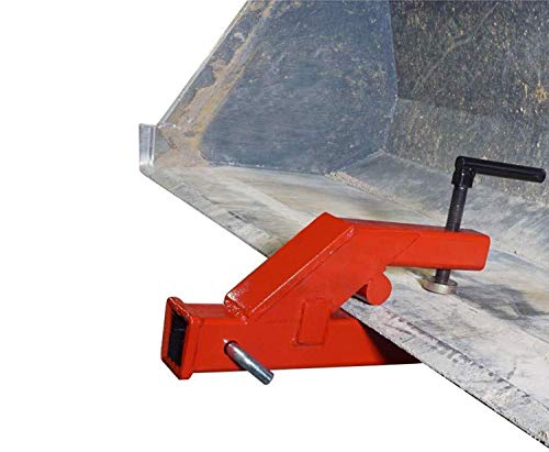 ECOTRIC Clamp On Trailer Hitch 2" Ball Mount Receiver Adapter Deere Bobcat Tractor Bucket