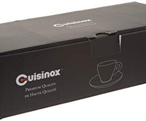 Cusinox White Porcelain Espresso Cup Sets for Espresso Coffee, 2 Oz