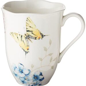 Lenox Butterfly Meadow Hydrangea 4-Piece Porcelain Mug Set, 4 Count (Pack of 1), Multi