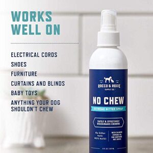 Rocco & Roxie No Chew Spray for Dogs, More Yuck Than Bitter Apple, Dog Training & Behavior Aids to Stop Chewing, Best Alcohol-Free Anti Chew, Puppy Deterrent Formula for Puppies and Cats