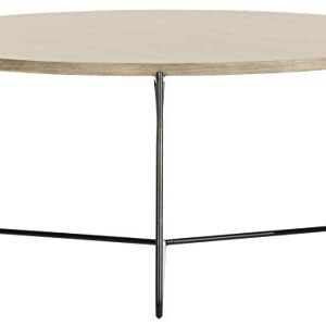 Safavieh Home Collection Mae Modern Light Brown Round Coffee Table