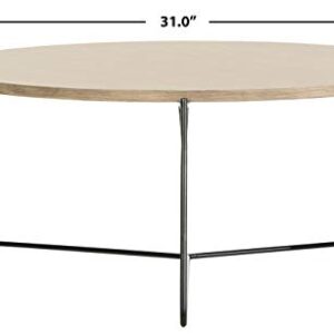 Safavieh Home Collection Mae Modern Light Brown Round Coffee Table