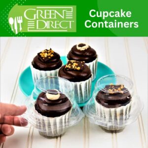 Clear Cupcake Boxes Individual Cupcake Containers | Stackable Cupcake Holder With Lid | Airtight Box Disposable Cupcake Containers | Dome Cupcake Carrier | Cupcake Holders Individual 50 Per Pack